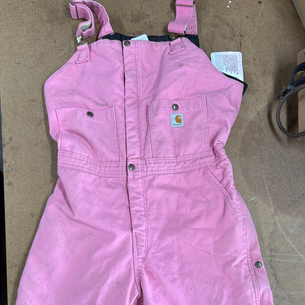 Carhartt Womens Overalls in Pink